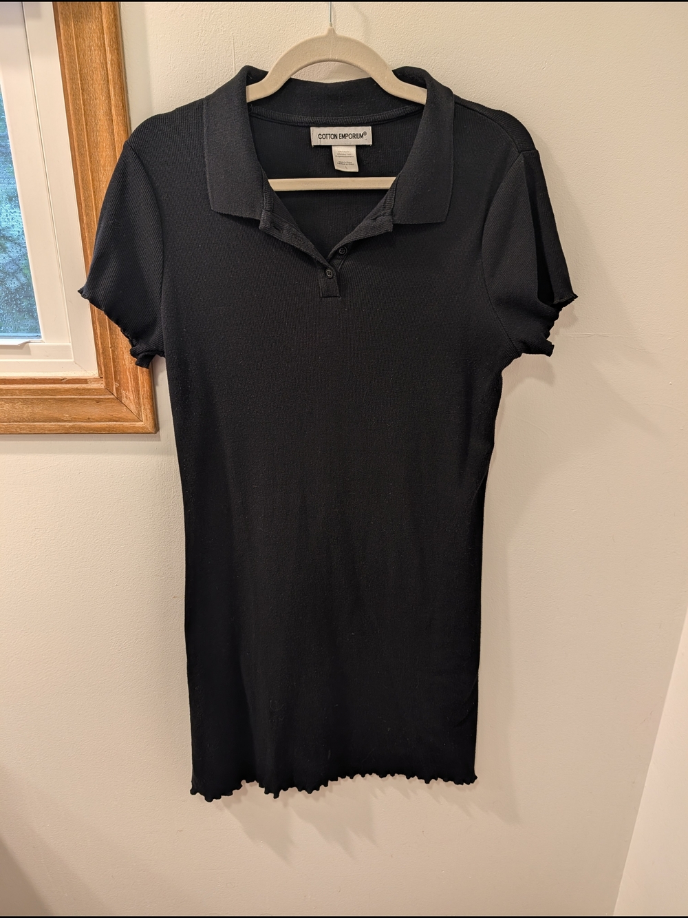 Cotton Emporium Black Polo Dress